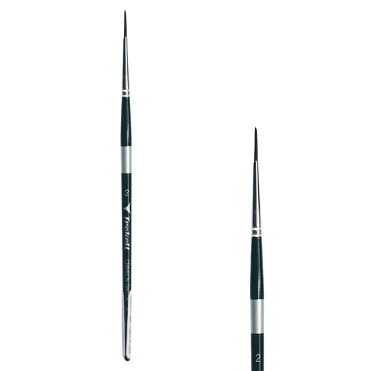 Trekell Crimson Taklon Short Handle Artist Brush - Size #2 Liner