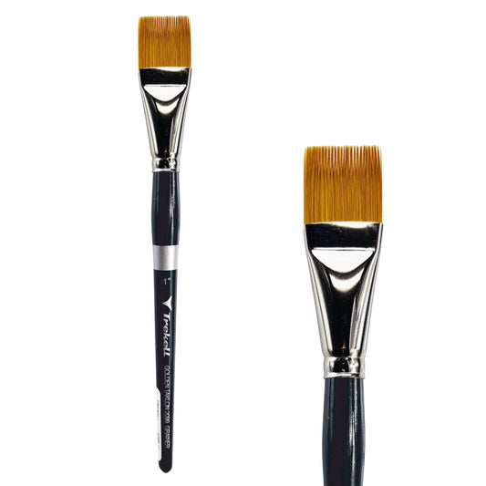 Trekell Golden Taklon Short Handle Artist Brush -  Size 1" Grainer