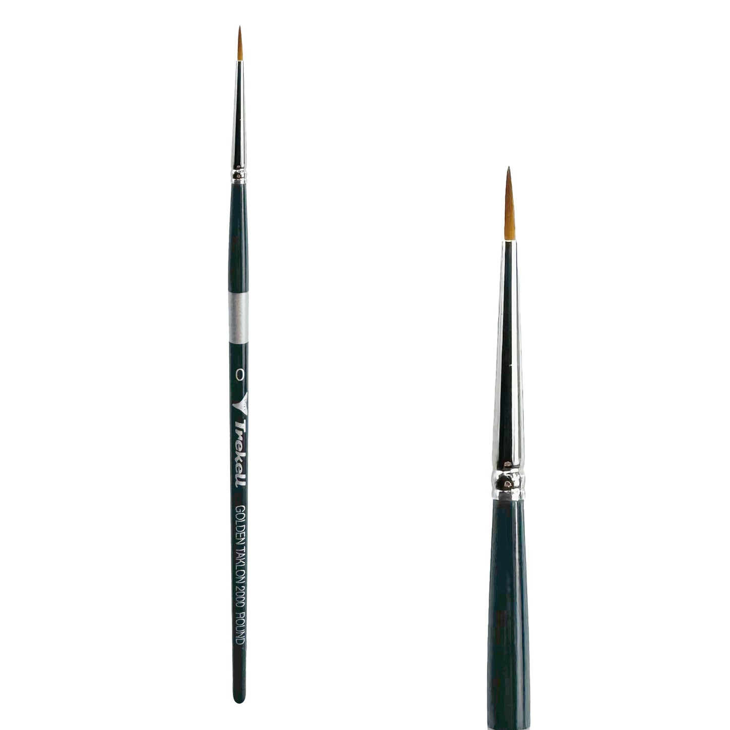 Trekell Golden Taklon Short Handle Artist Brush -  Size #0 Round