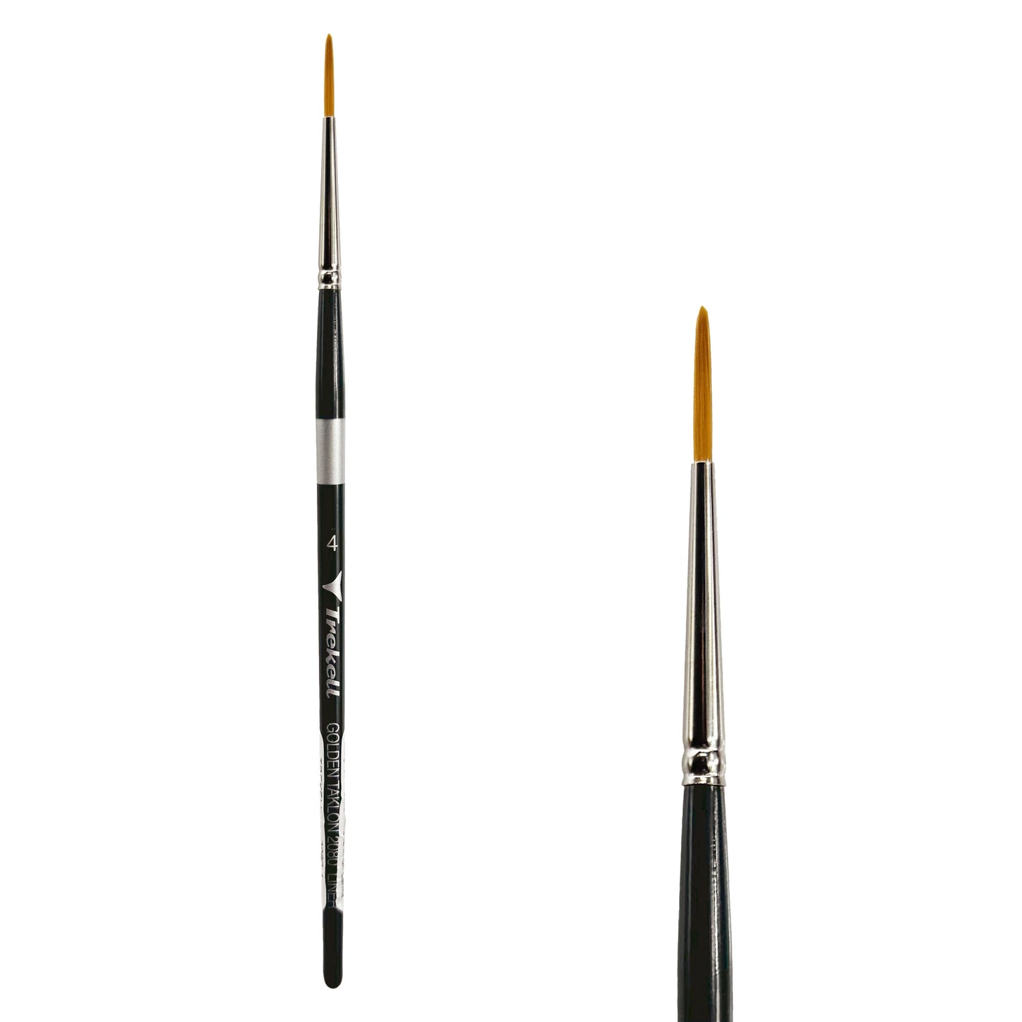 Trekell Golden Taklon Short Handle Artist Brush -  Size #4 Liner