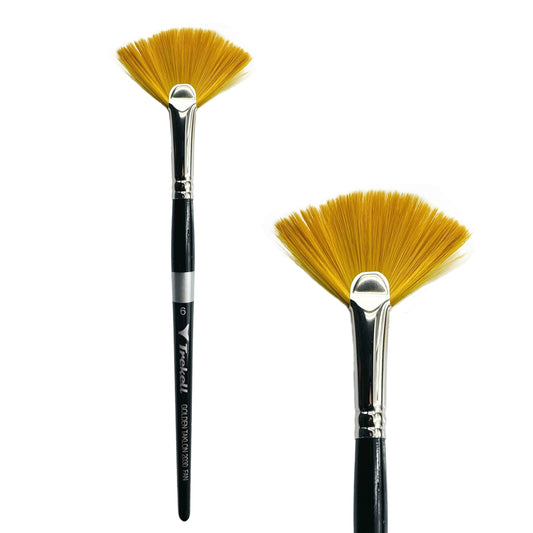 Trekell Golden Taklon Short Handle Artist Brush -  Size #6 Fan