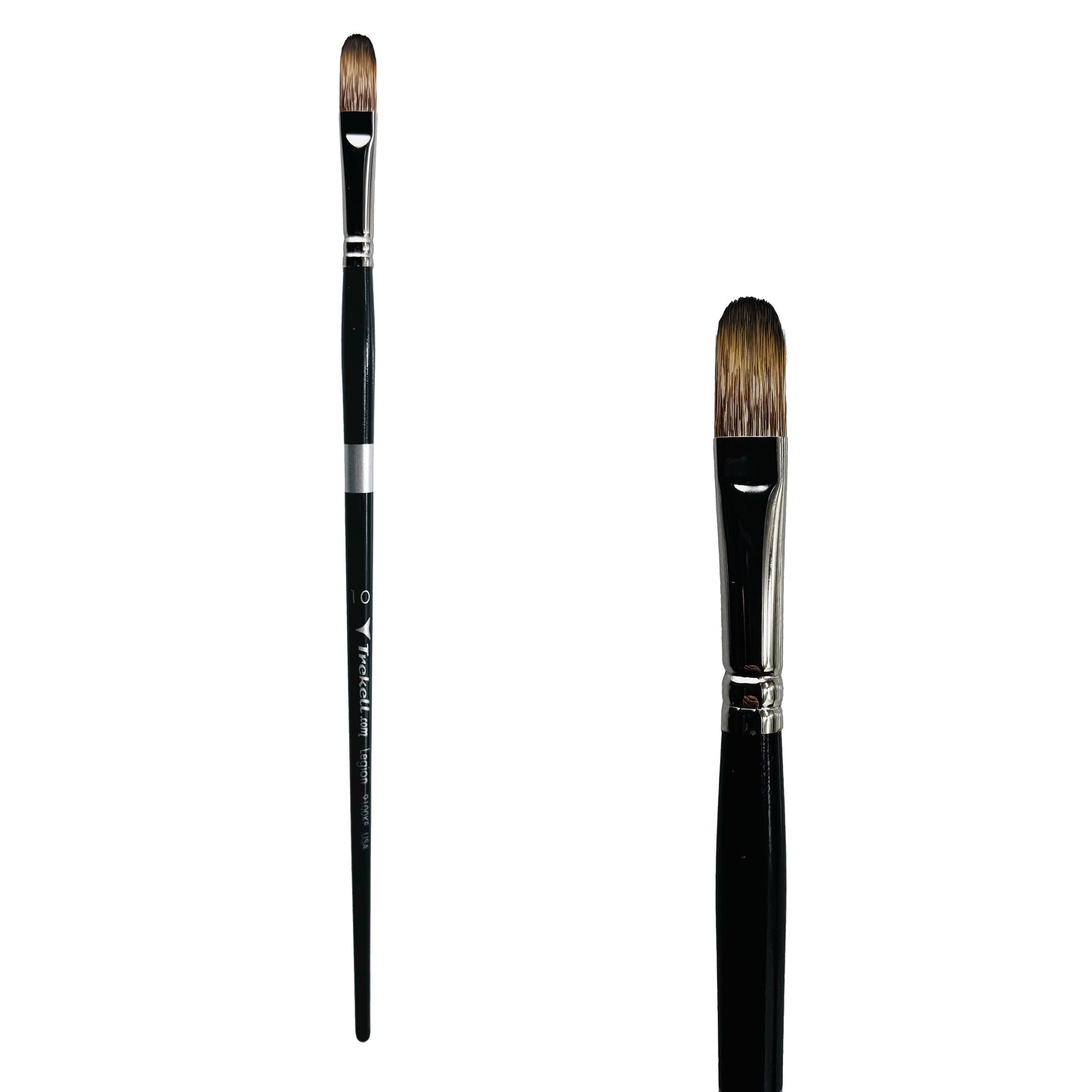 Trekell Legion Synthetic Mongoose Long Handle Artist Brush - Size #10 Filbert
