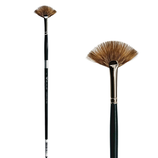 Trekell Legion Synthetic Mongoose Long Handle Artist Brush - Size #2 Fan