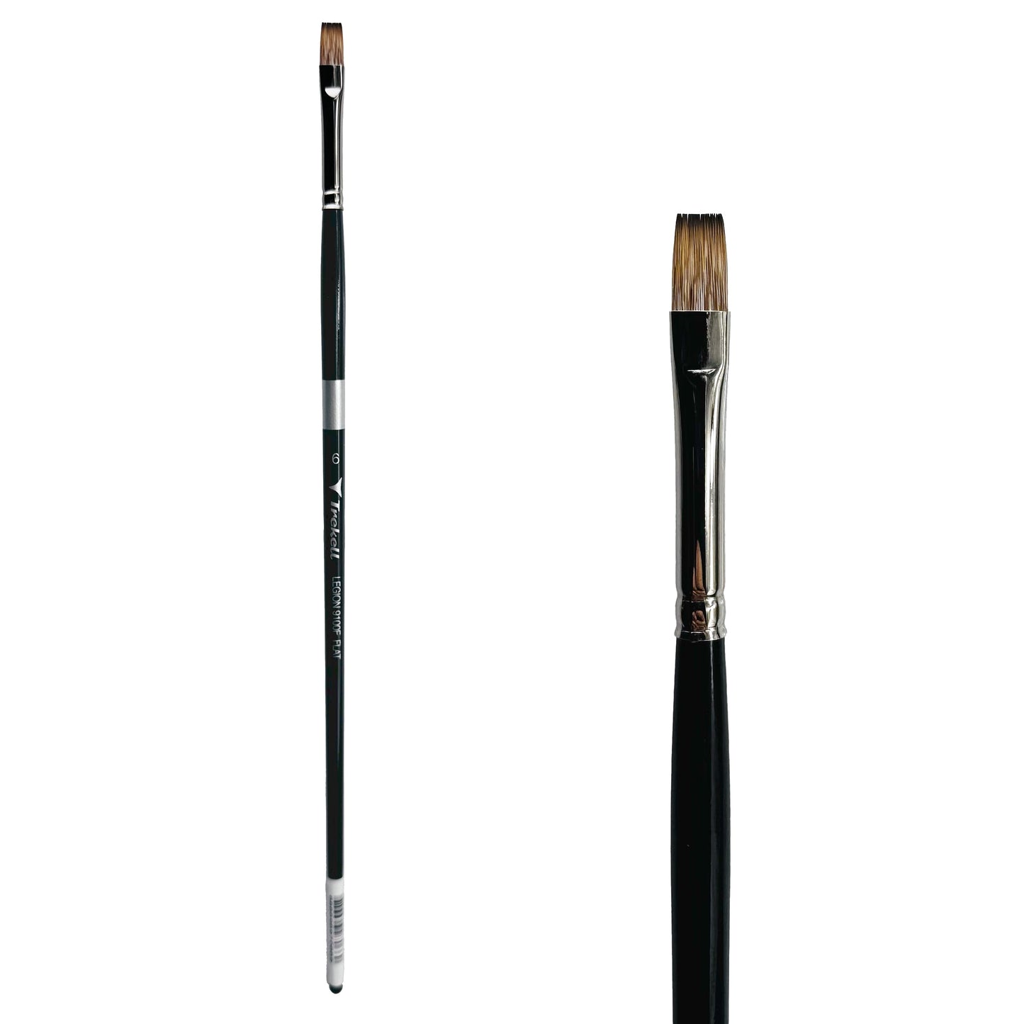 Trekell Legion Synthetic Mongoose Long Handle Artist Brush - Size #6 Flat