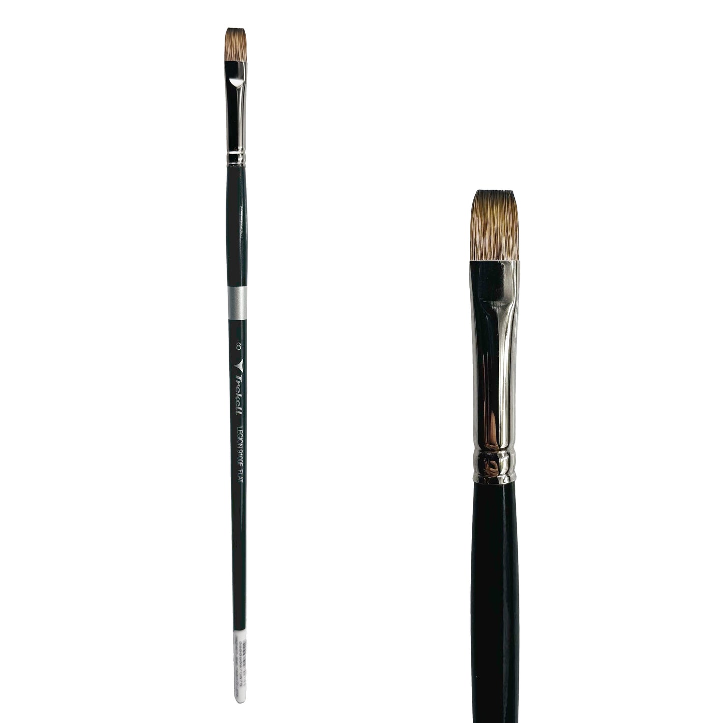 Trekell Legion Synthetic Mongoose Long Handle Artist Brush - Size #8 Flat