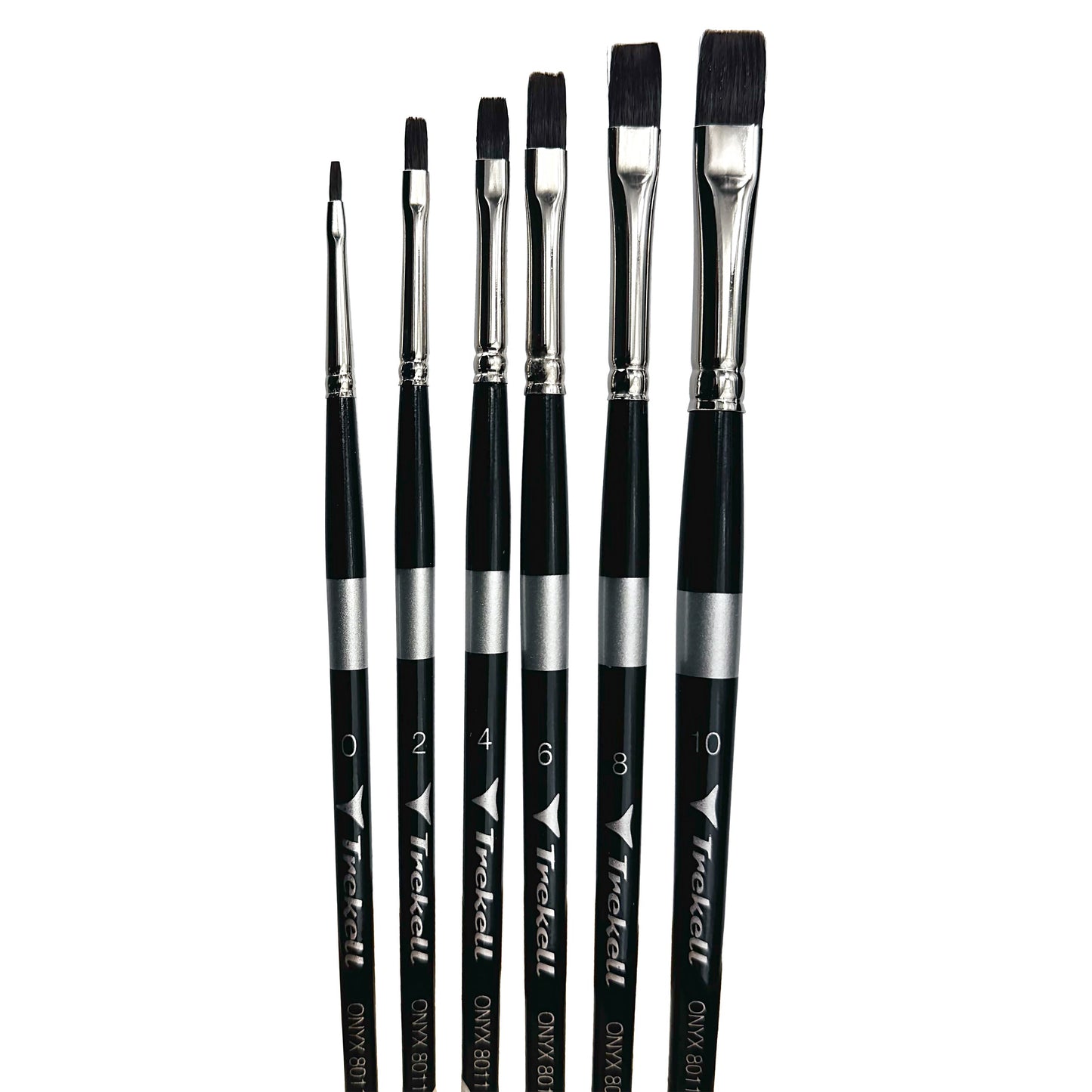 Trekell Onyx Synthetic Squirrel Short Handle Artist Brush - Complete Brush Set -  Bright