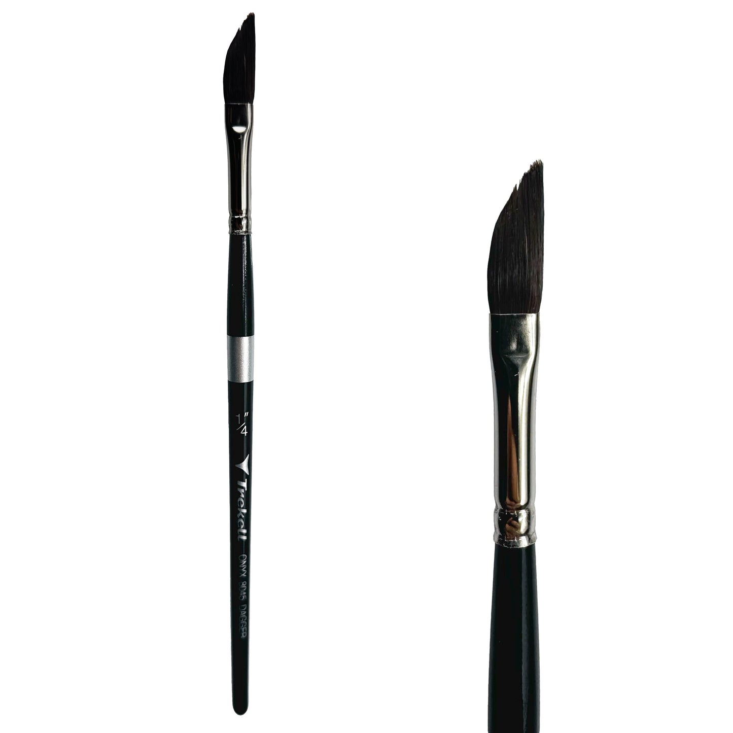 Trekell Onyx Synthetic Squirrel Short Handle Artist Brush - Size 1/4" Dagger