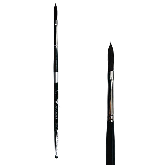 Trekell Onyx Synthetic Squirrel Short Handle Artist Brush - Size 1/8" Oval Wash