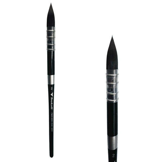 Trekell Onyx Synthetic Squirrel Short Handle Artist Brush - Size #2 Quill Mop