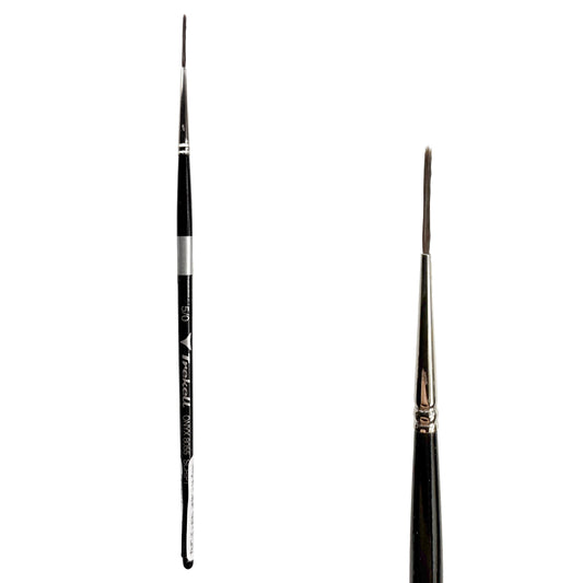 Trekell Onyx Synthetic Squirrel Short Handle Artist Brush - Size #5/0 Script