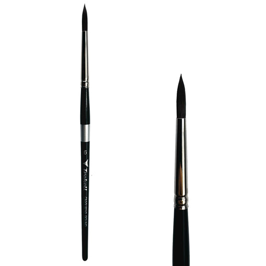 Trekell Onyx Synthetic Squirrel Short Handle Artist Brush - Size #6 Round