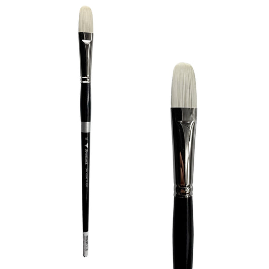 Trekell Opal Synthetic Hog Bristle Long Handle Artist Brush - Size #10 Filbert