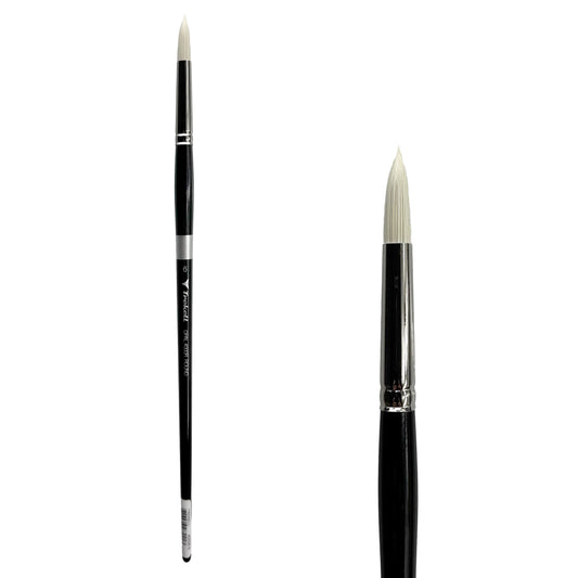 Trekell Opal Synthetic Hog Bristle Long Handle Artist Brush - Size #6 Round