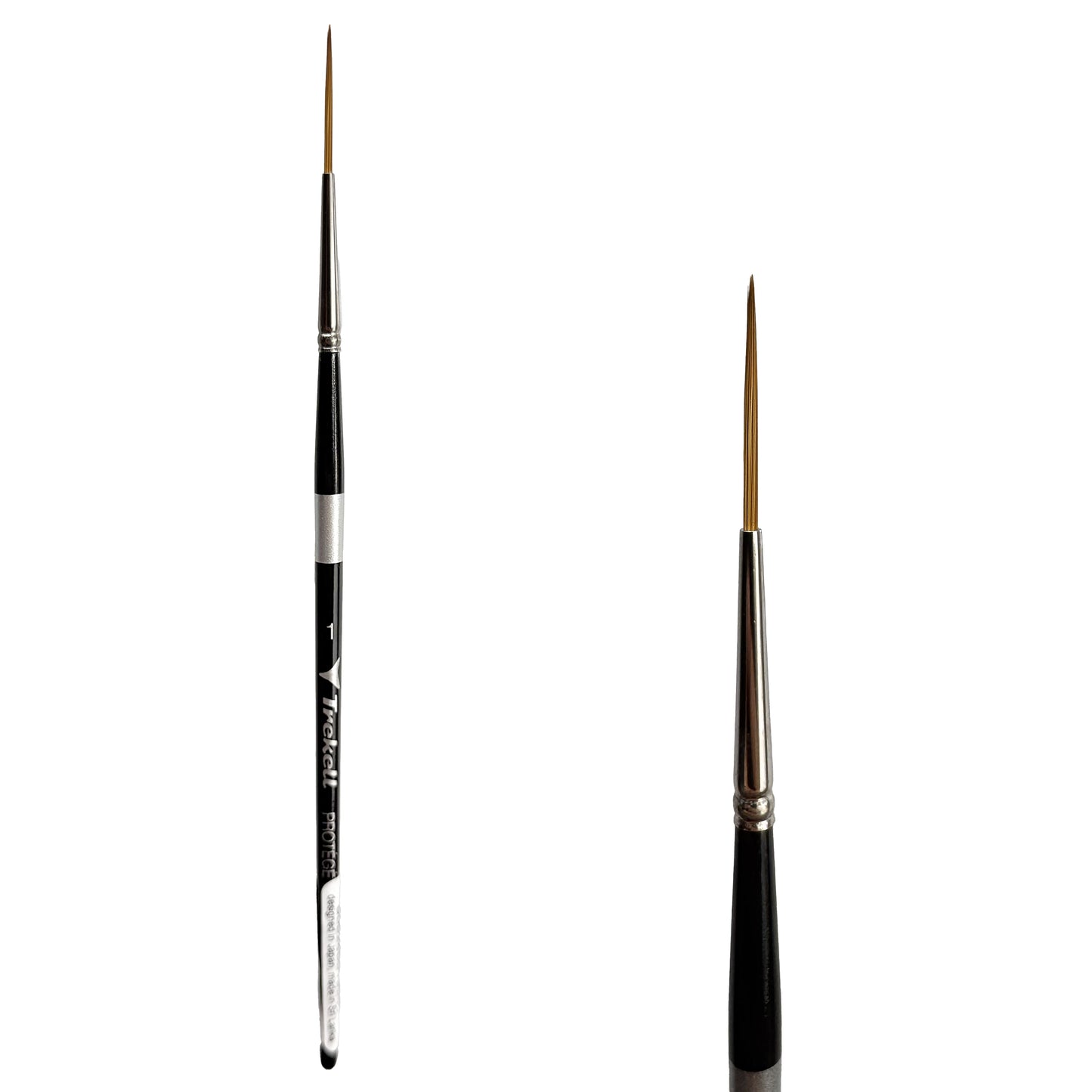 Trekell Protégé Synthetic Kolinsky Short Handle Artist Brush - Size #1  Script/Rigger