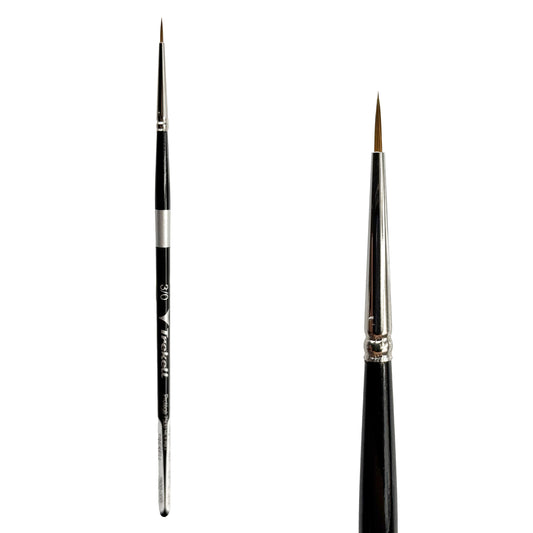 Trekell Protégé Synthetic Kolinsky Short Handle Artist Brush - Size #3/0 Round