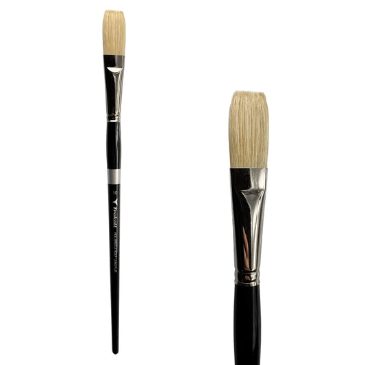 Trekell Hog Bristle Long Handle Artist Brush - Size #10 Long Flat