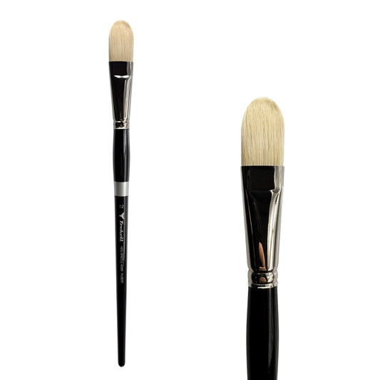 Trekell Hog Bristle Long Handle Artist Brush - Size #12 Filbert