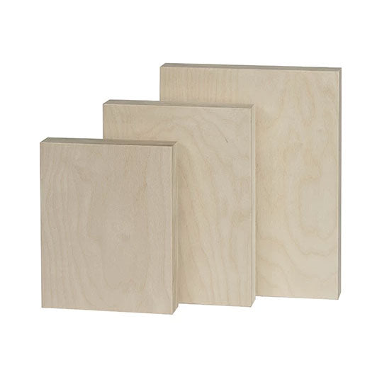 Trekell Unprimed Baltic Birch Panel - 1" Traditional Profile Wooden Canvas for Painting