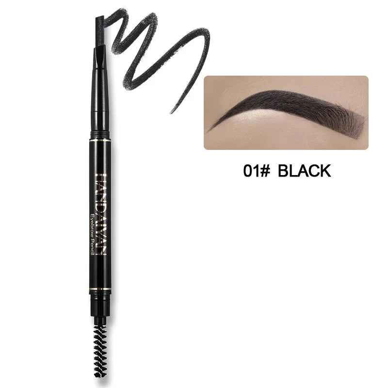 Double-Ended 5 Colors Eyebrow Pencil Natural Non-Fading Waterproof Long-Lasting Filling and Outlining Eyebrow
