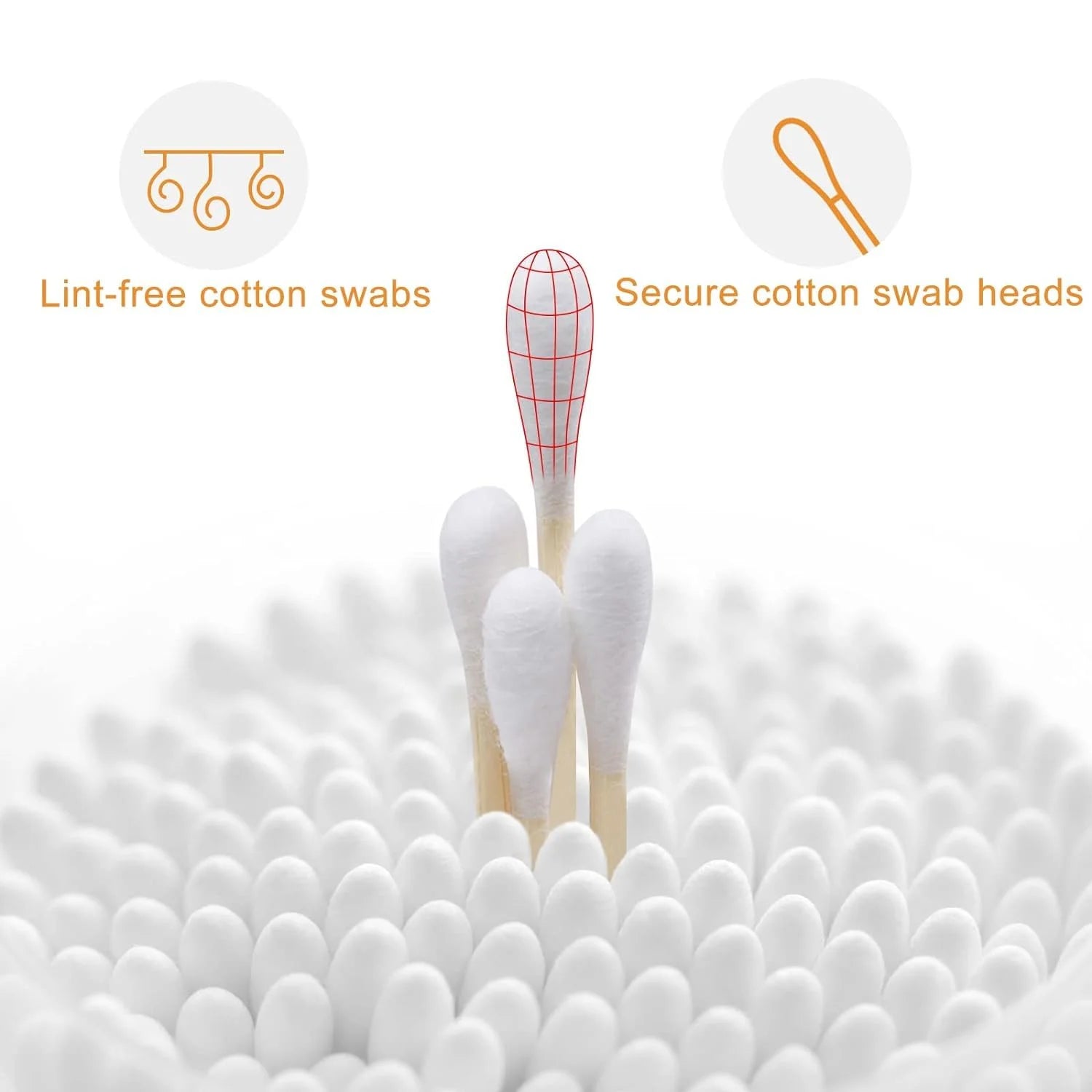 100Pcs Soft Bag Wood Stick Double Cotton Swab Sanitary Swab, High Quality 300Pcs Soft Pouch Wooden Swabs Double Head Cotton Swabs Sanitary Cotton Swabs Beauty Swabs Cosmetic Cotton Swabs Swabs