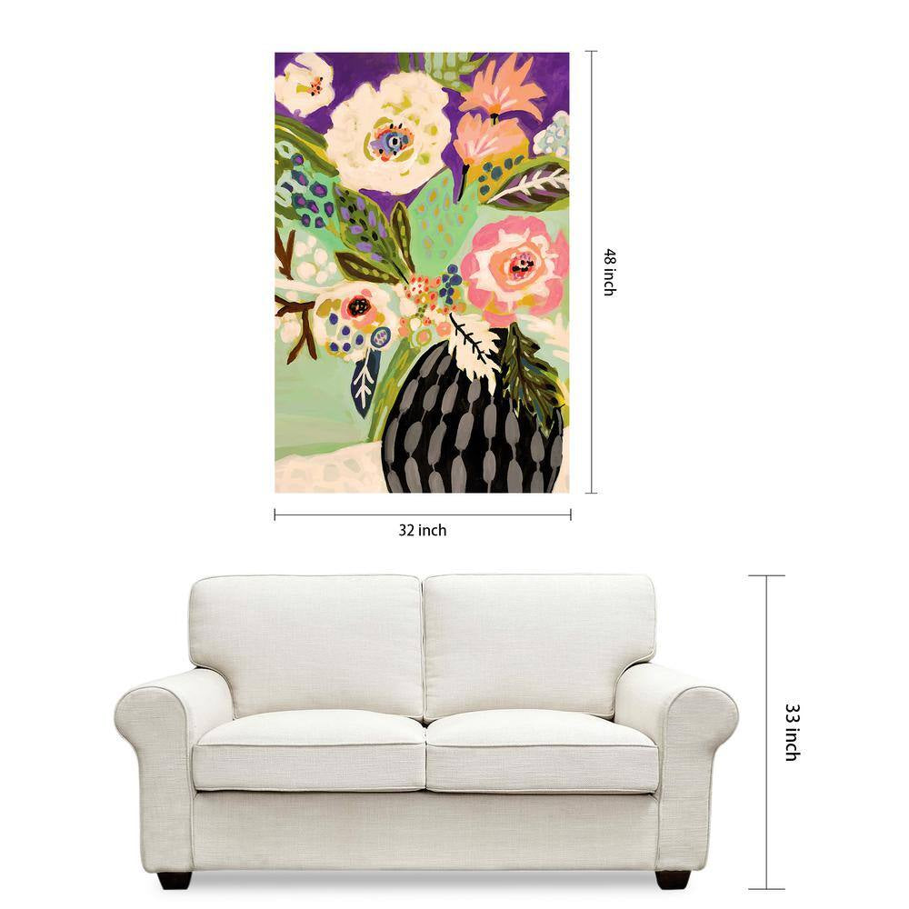 "Fresh Flowers in Vase I" by EAD Art Coop Frameless Free-Floating Tempered Art Glass Wall Art