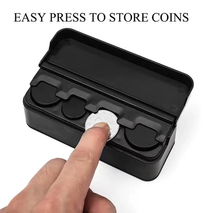Coin Holder for Car Change Organizer Universal Storage Coin Money Dispenser Cash Box Trucks Accessories