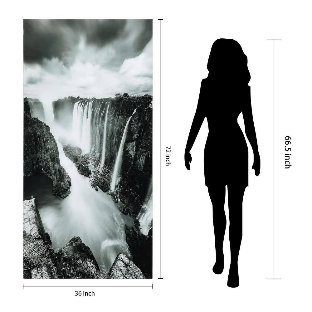 "The Falls" Frameless Free Floating Tempered Art Glass by EAD Art Coop Wall Art