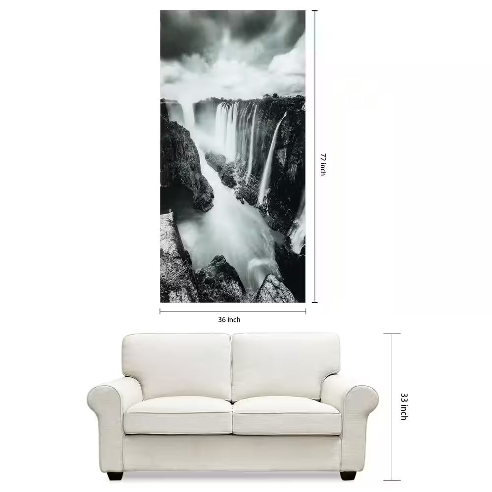 "The Falls" Frameless Free Floating Tempered Art Glass by EAD Art Coop Wall Art