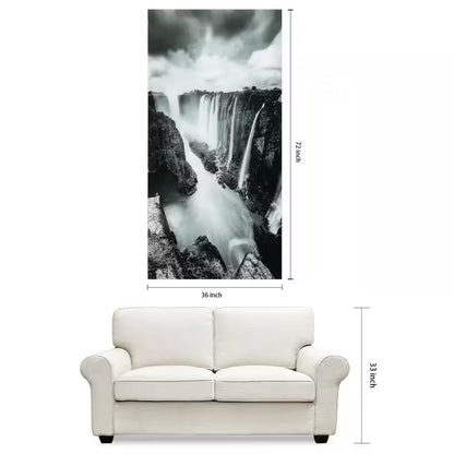 "The Falls" Frameless Free Floating Tempered Art Glass by EAD Art Coop Wall Art