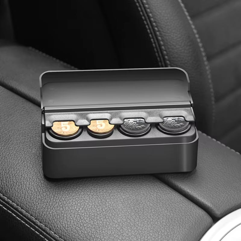 Coin Holder for Car Change Organizer Universal Storage Coin Money Dispenser Cash Box Trucks Accessories