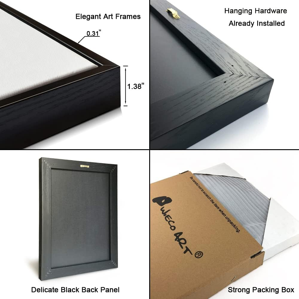 Stunning Hand-Painted Ballet Dancers Canvas Art in Elegant Black Frame – Perfect for Home Decor