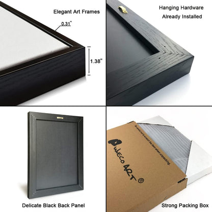 Stunning Hand-Painted Ballet Dancers Canvas Art in Elegant Black Frame – Perfect for Home Decor