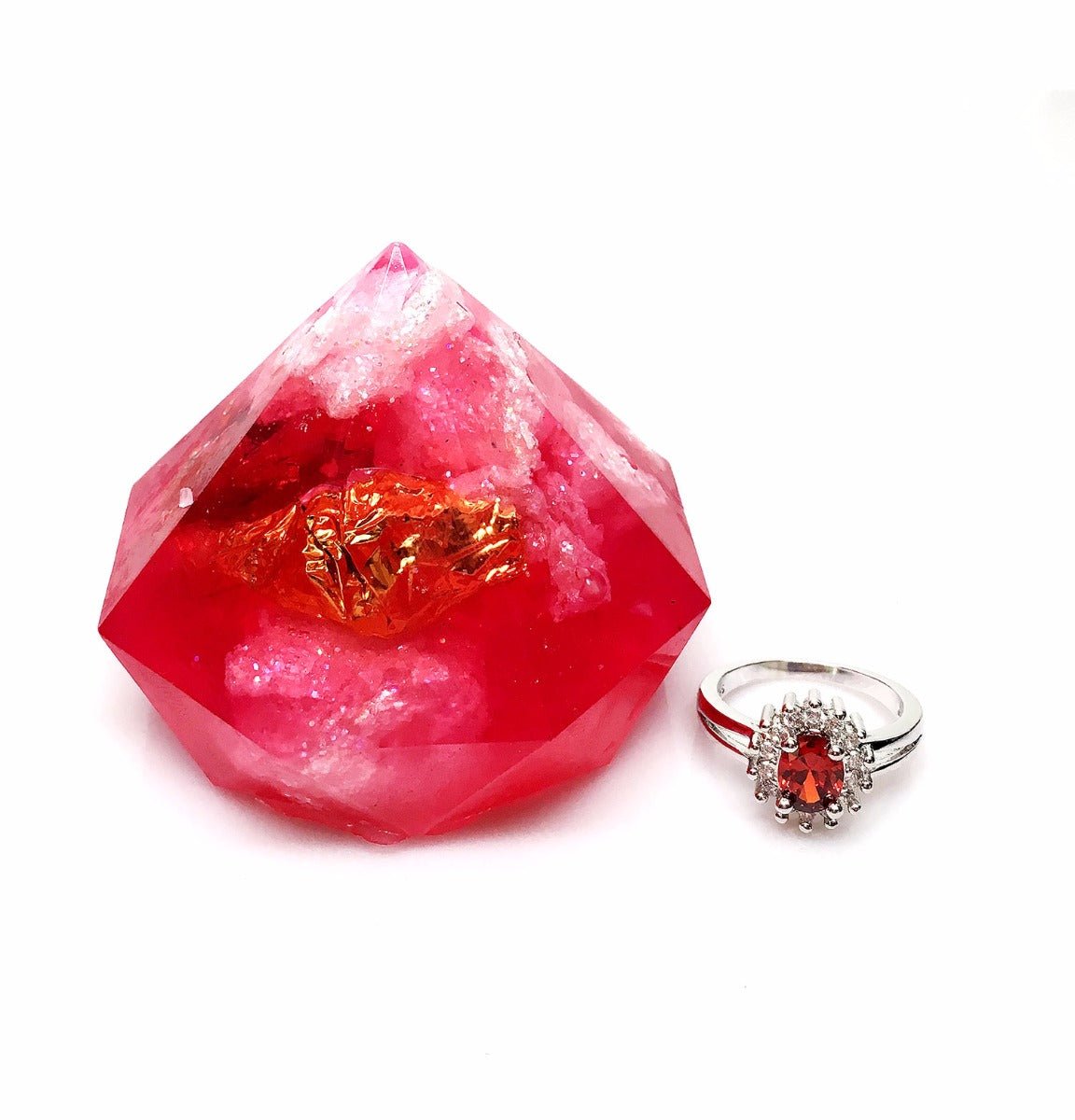 Garnet Gem Soap  with Hidden Silver Ring-0