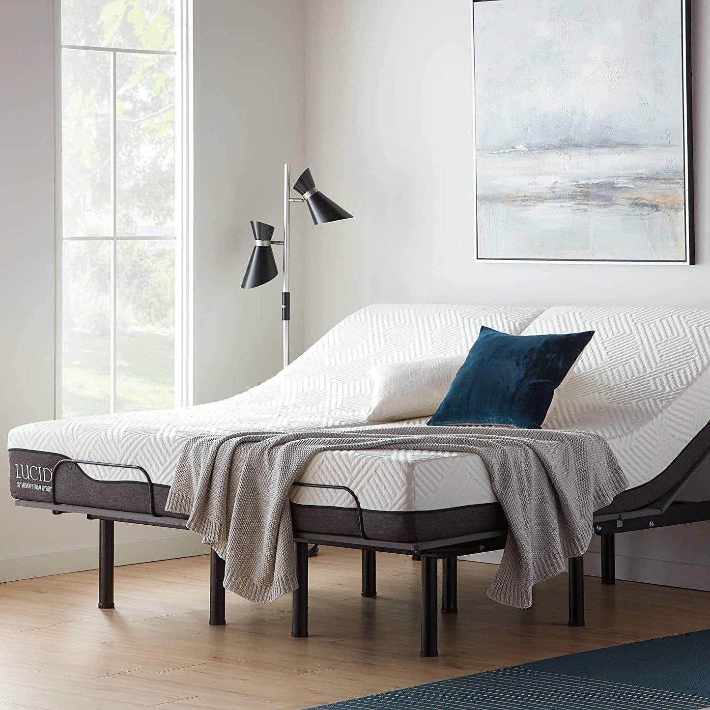 L600 Twin XL Adjustable Bed Base with Zero Gravity, Bluetooth, Massage, USB Ports & App Control