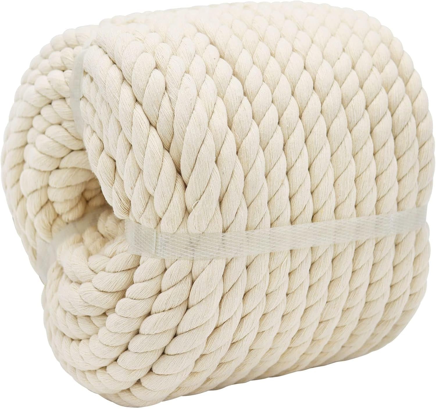 1OO% Natural Cotton Rope 1/2 Inch X 198 Feet Strong Soft Cotton Cord for DIY Crafts Gardening Hammock Home Decorating, Macrame,Projects Pet Toys,White Rope