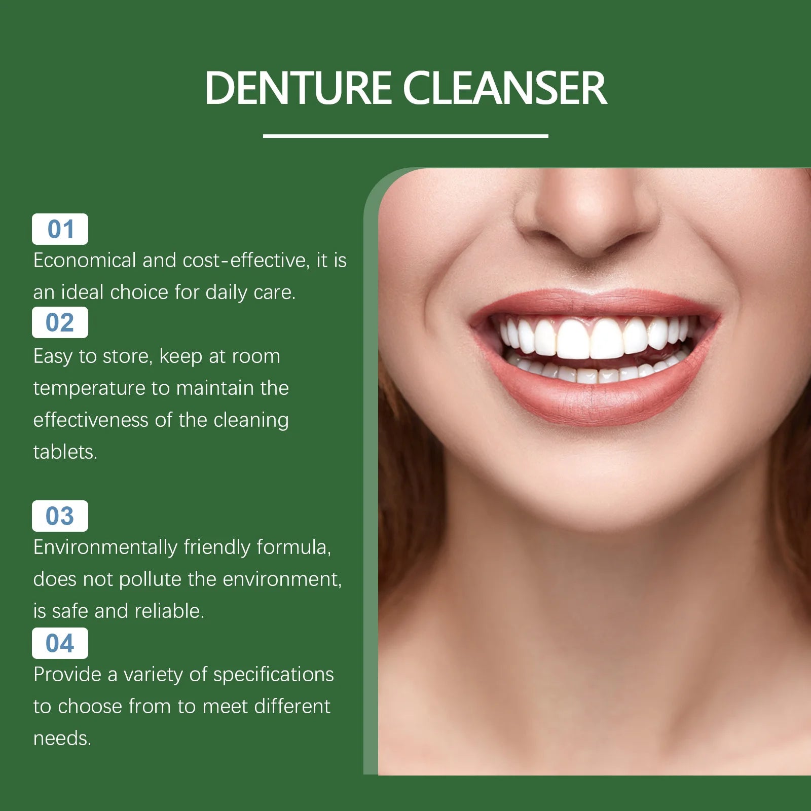 Oralhoe 12Pcs Denture Cleaning Tablets Fake Teeth Remove Stains Refreshing Oral Odor Care False Tooth Retainer Cleaner Tablets