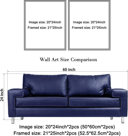 Stunning Hand-Painted Ballet Dancers Canvas Art in Elegant Black Frame – Perfect for Home Decor