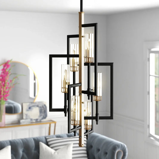 Vivaan 6 - Light Dimmable Geometric Chandelier