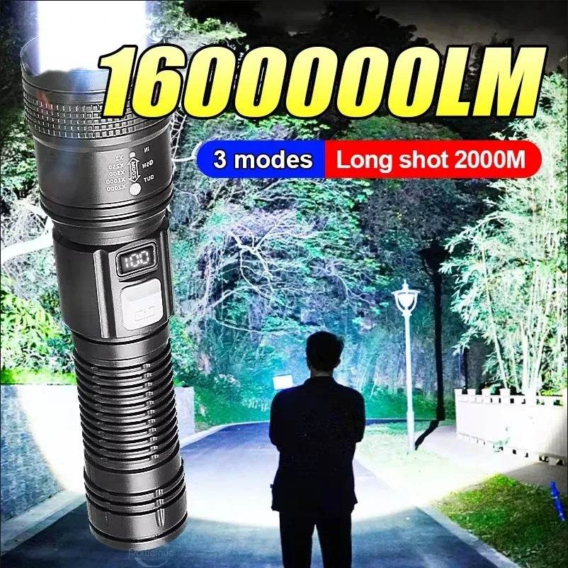 Ultra Bright Tactical LED Flashlight - USB Rechargeable Zoom Lantern for Camping, Fishing, and Defense