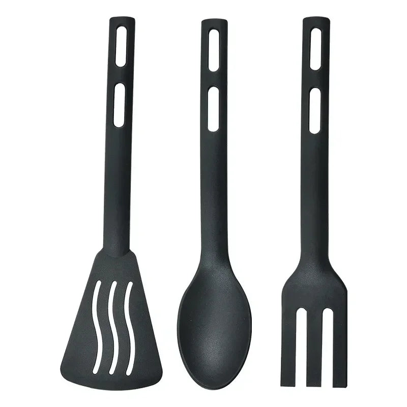 1/3PCS Nylon Kitchen Utensils Set Kitchen Cooking Tools Slotted Turner Solid Spoon Fork Children Spade Fork Spoon Dinnerware
