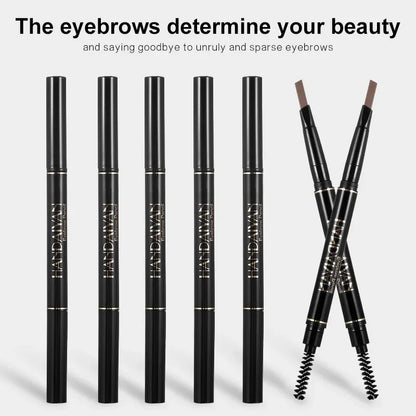 Double-Ended 5 Colors Eyebrow Pencil Natural Non-Fading Waterproof Long-Lasting Filling and Outlining Eyebrow