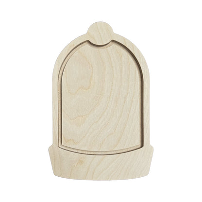 Trekell Domed Cloche Terrarium Floater Panel - Wooden Painting Canvas