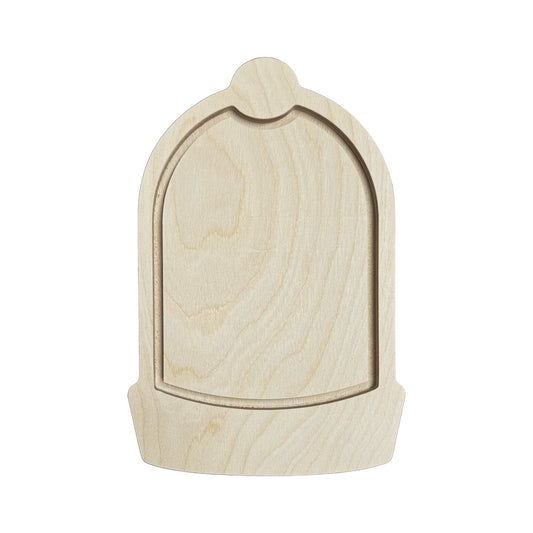 Trekell Domed Cloche Terrarium Floater Panel - Wooden Painting Canvas