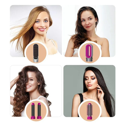 5 in 1 Hairdryer Multi-Function Hair Straightener Curling Iron Curling Iron with Brush Hot Air Comb Styling Set Styling Tools