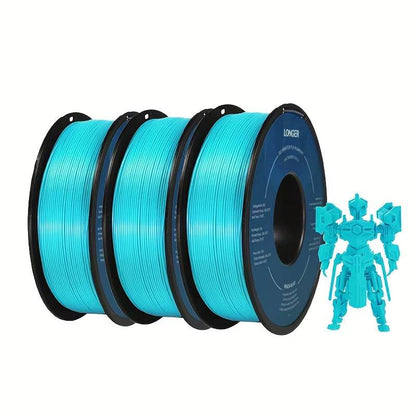 Premium 3KG PLA 3D Printing Filament Set - 1KG Light Gold, 1KG Silver, 1KG Yellow, 1.75mm Diameter