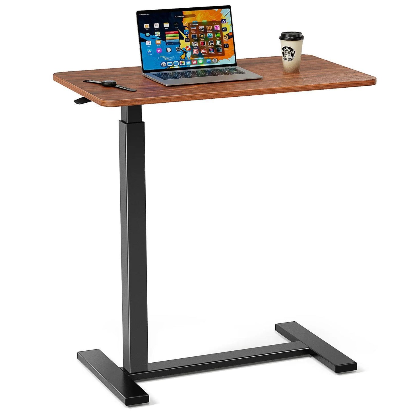 Adjustable Height Overbed Table for Laptop and Mobile Use