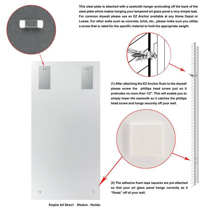 "The Falls" Frameless Free Floating Tempered Art Glass by EAD Art Coop Wall Art