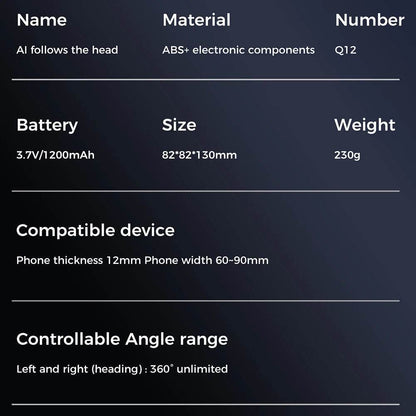 Auto Face Tracking Tripod for TikTok Video Creation