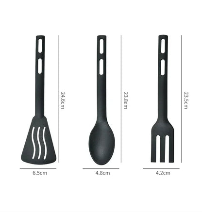 1/3PCS Nylon Kitchen Utensils Set Kitchen Cooking Tools Slotted Turner Solid Spoon Fork Children Spade Fork Spoon Dinnerware