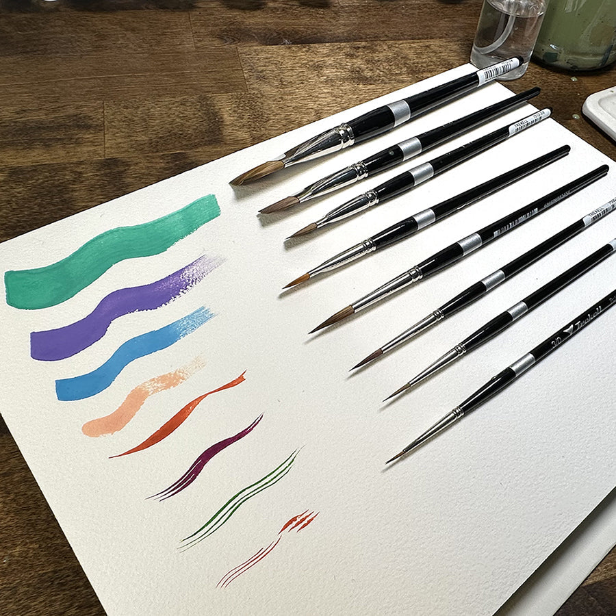 Stephanie Buscema 8-Piece Trekell Brush Set for Gouache